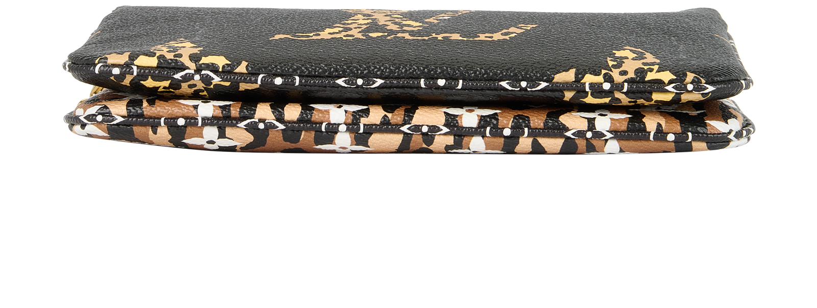 Jungle Double Zip Pochette, &pound;1,200, Handbags, Black, Leather, Top view